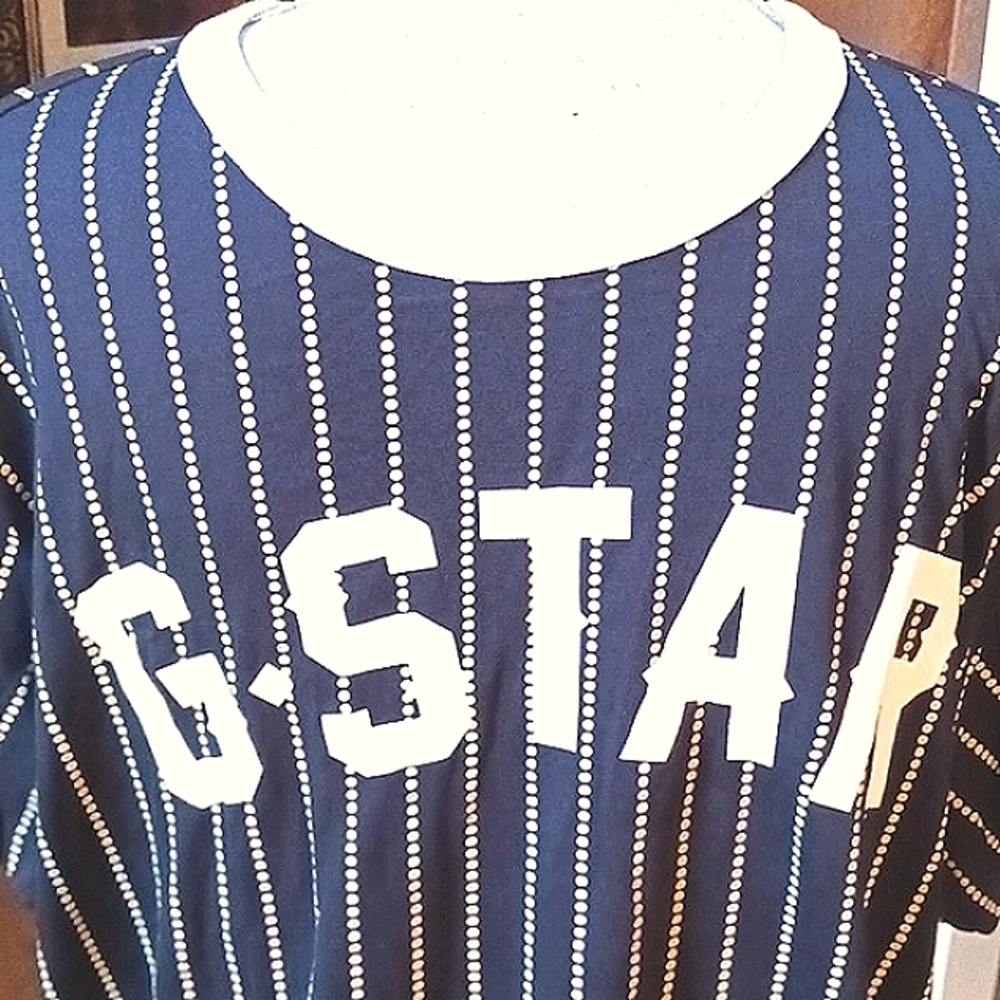 G-STAR Raw Short Sleeve Shirt Dark Blue Multi-Colors Size XXL